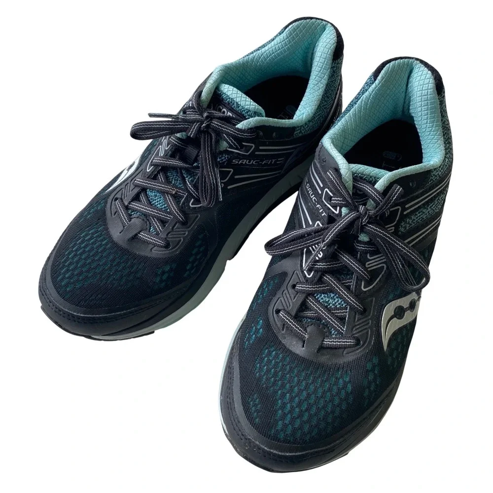 Saucony Echelon 7 Running Shoes Womens 8 Blue EVERUN Sauc-Fit Sneaker Athletic